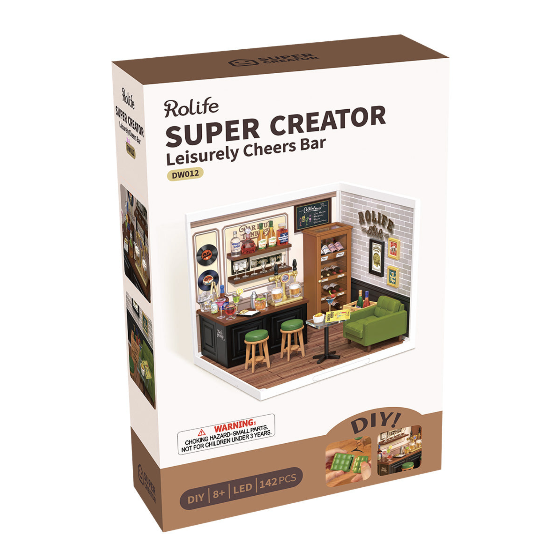 ROBOTIME Leisurely Cheers Bar DIY Miniature House - Super Creator