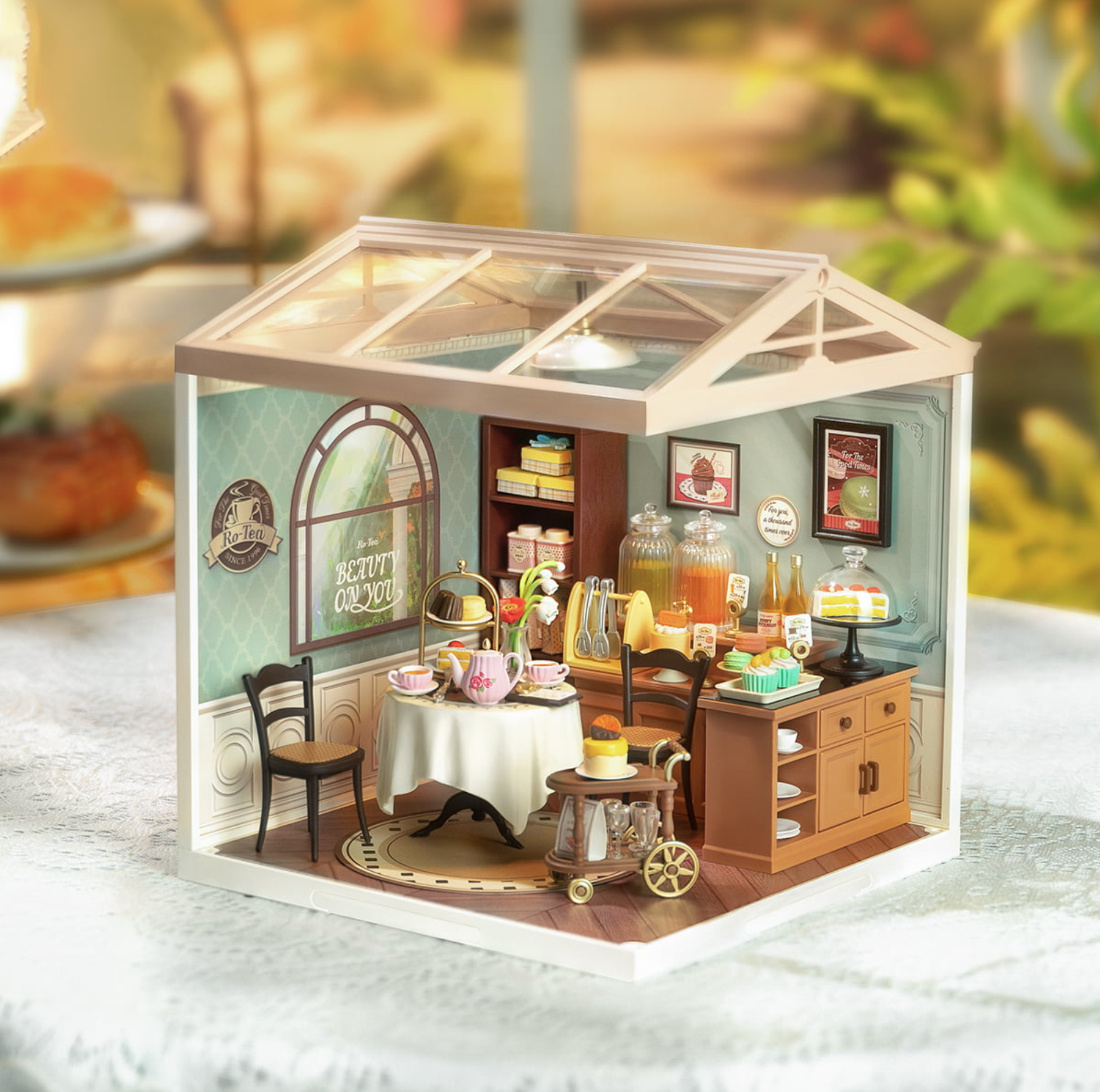 ROBOTIME Sweet Sips Tea DIY Miniature House - Super Creator