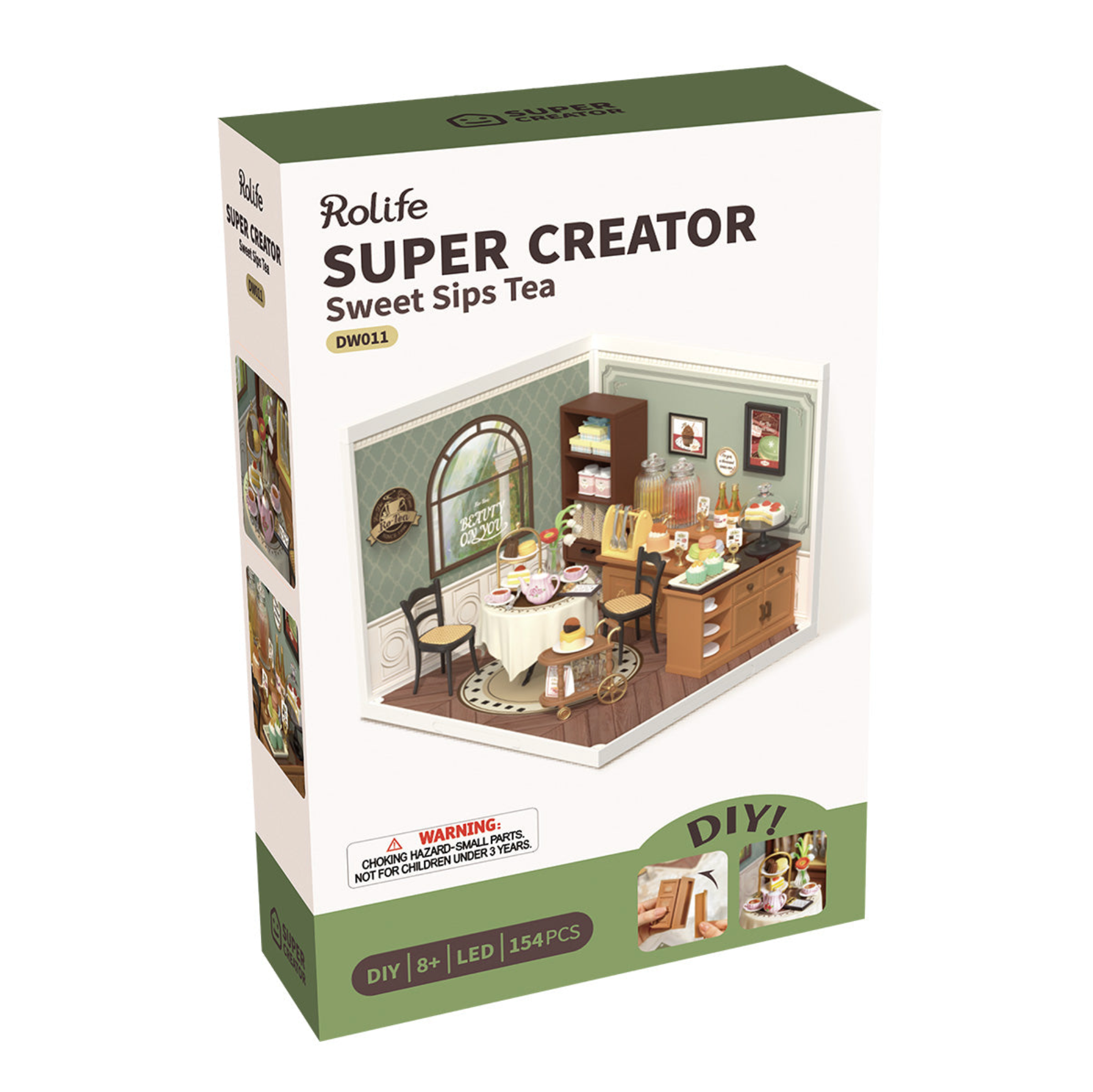 ROBOTIME Sweet Sips Tea DIY Miniature House - Super Creator