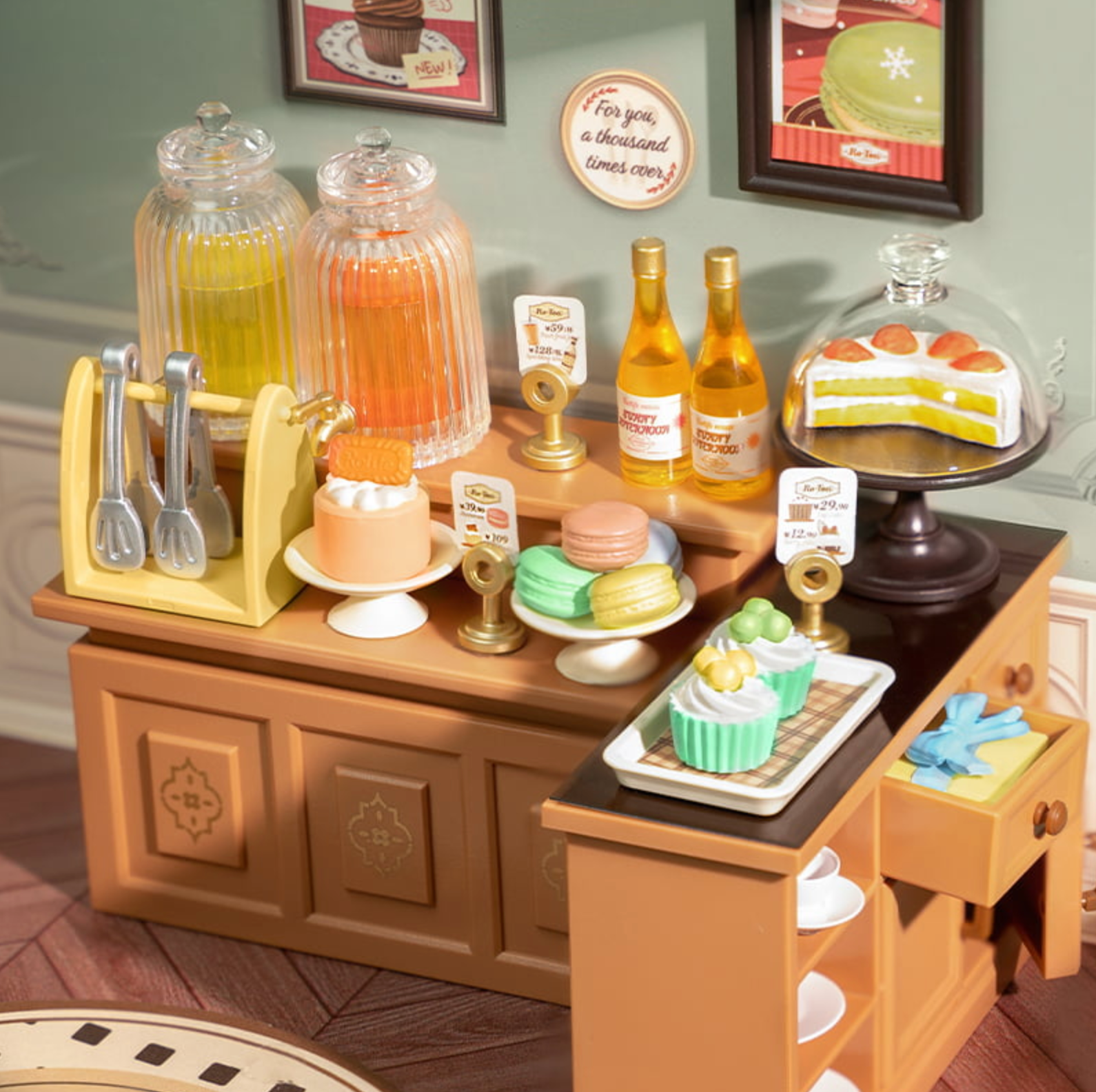 ROBOTIME Sweet Sips Tea DIY Miniature House - Super Creator