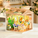 ROBOTIME Blooming Tea Garden DIY Miniature House - Super Creator