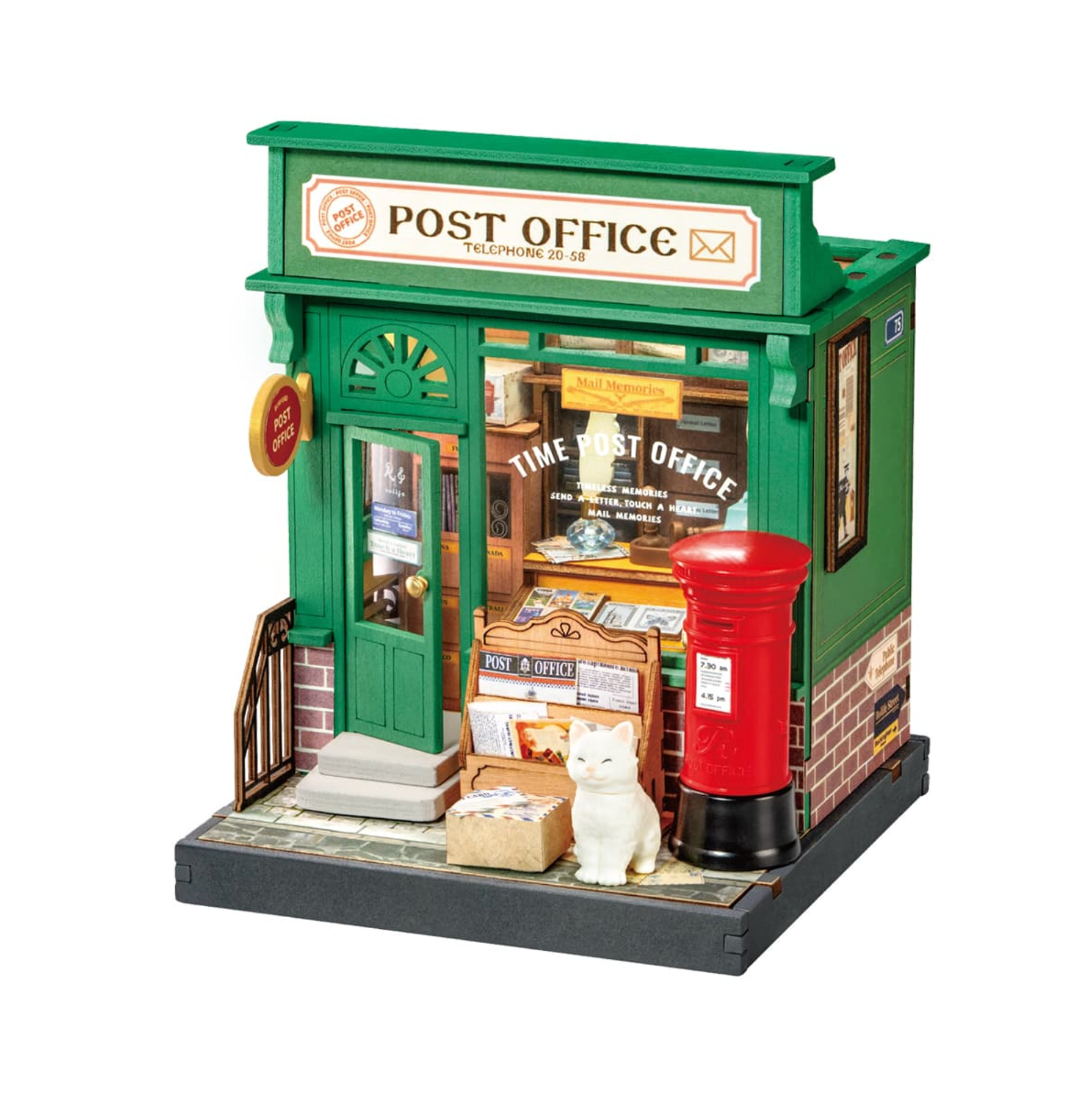 ROBOTIME Century Post Office DIY Miniature House