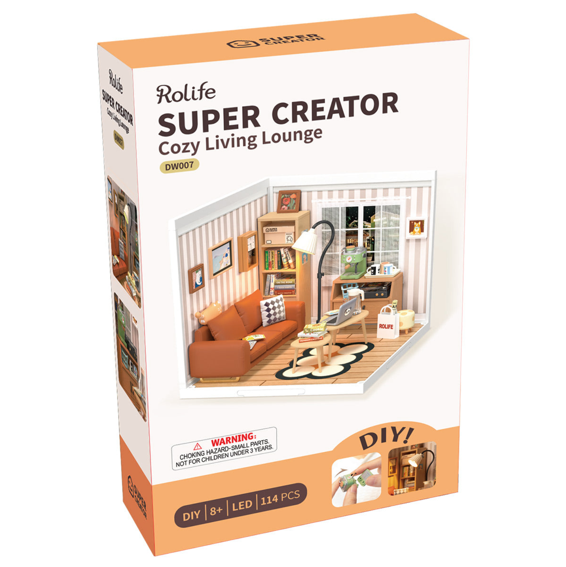 ROBOTIME Cozy Living Lounge Super Creator Miniature House - Super Creator
