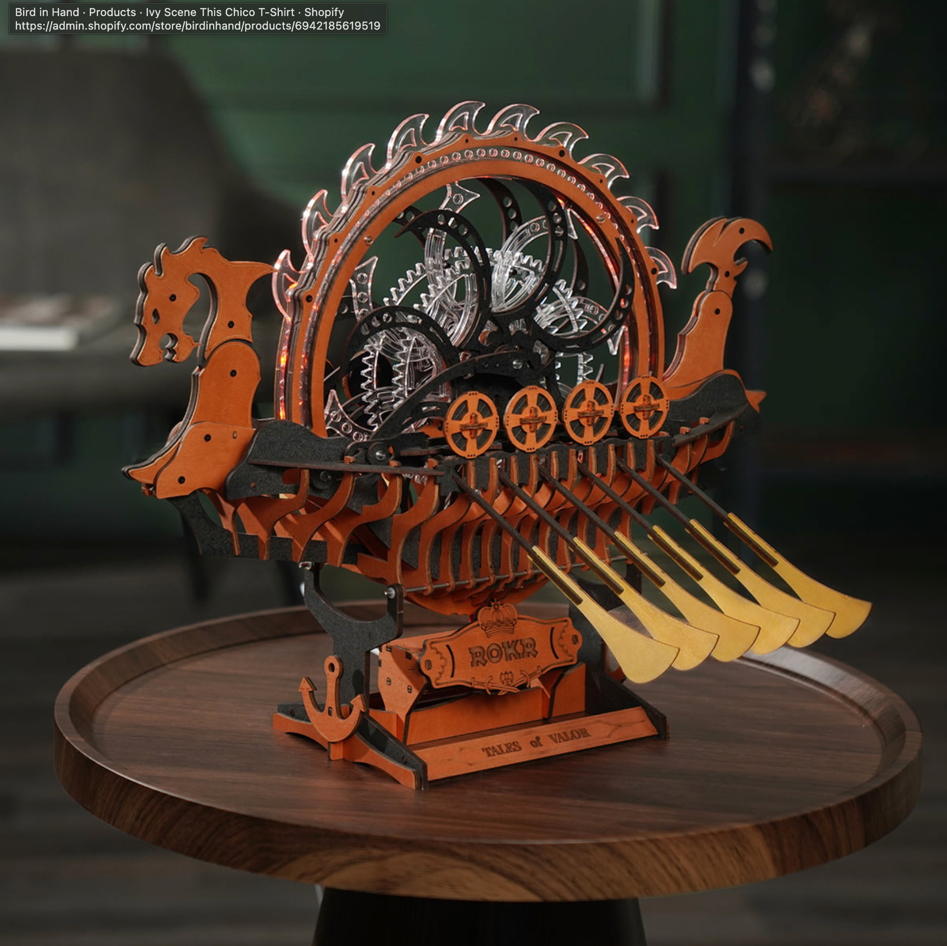 ROBOTIME Viking Dragon Ship Mechanical 3D Wooden Puzzle