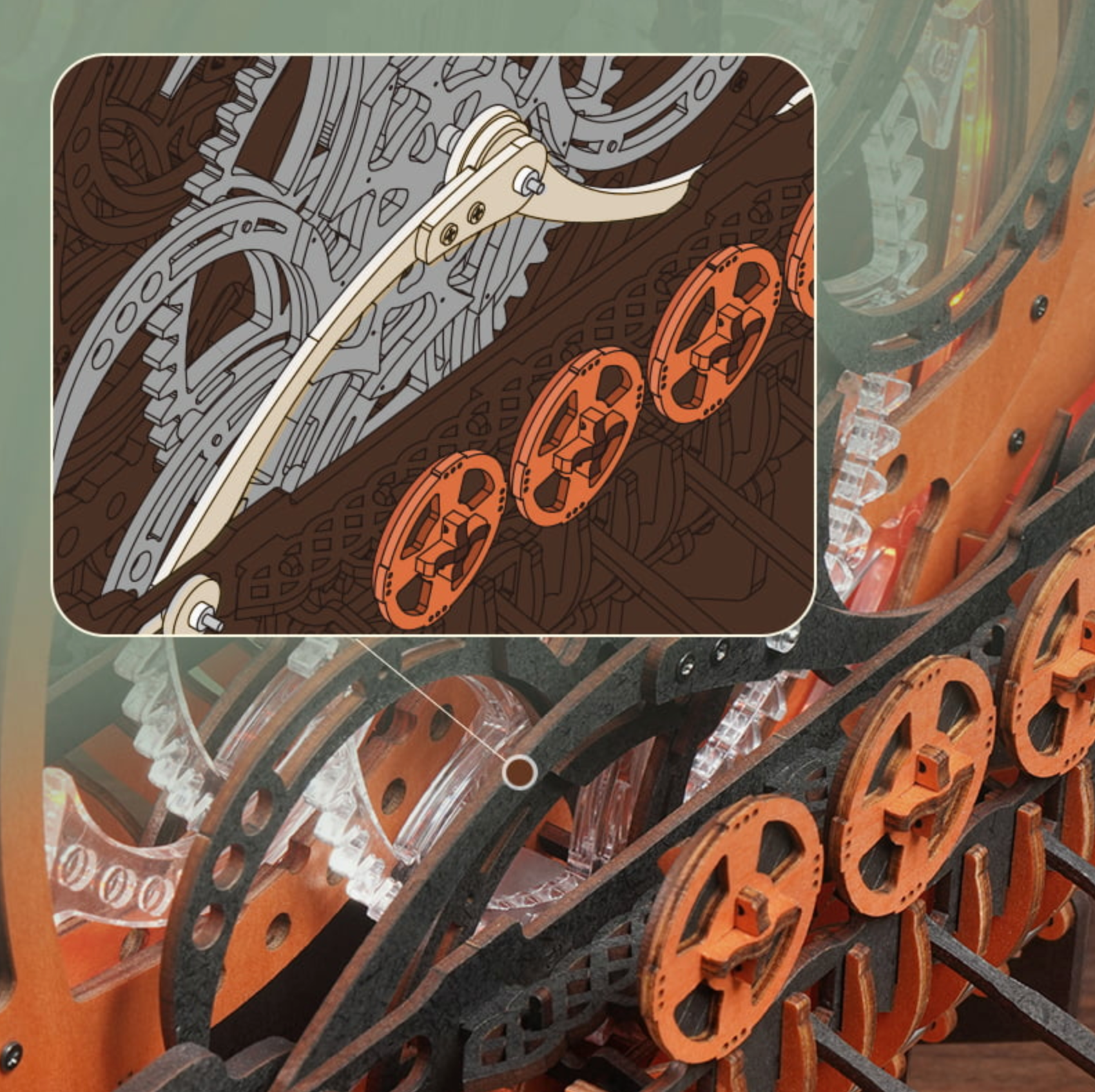 ROBOTIME Viking Dragon Ship Mechanical 3D Wooden Puzzle