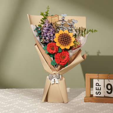 ROBOTIME DIY Wooden Flower Bouquet 3D Puzzle