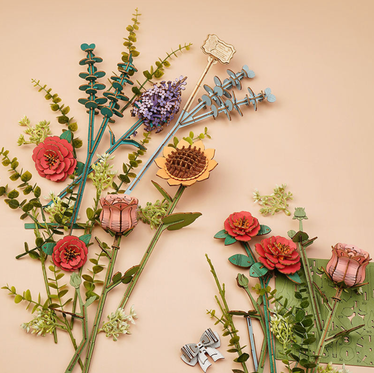 ROBOTIME Wooden Bloom Box DIY 3D Puzzle