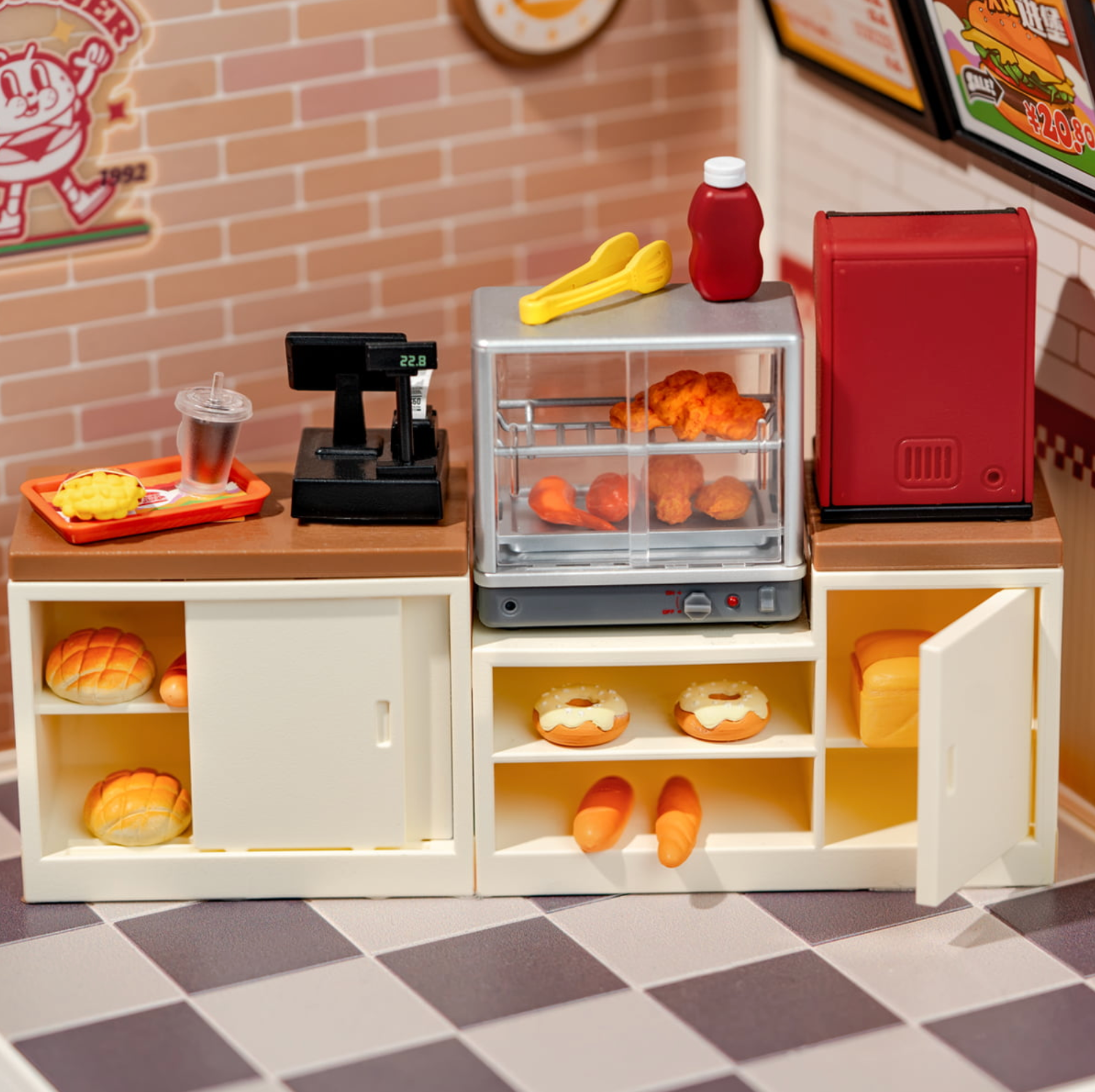 ROBOTIME Yum Yum Burgers DIY Miniature House - Super Creator