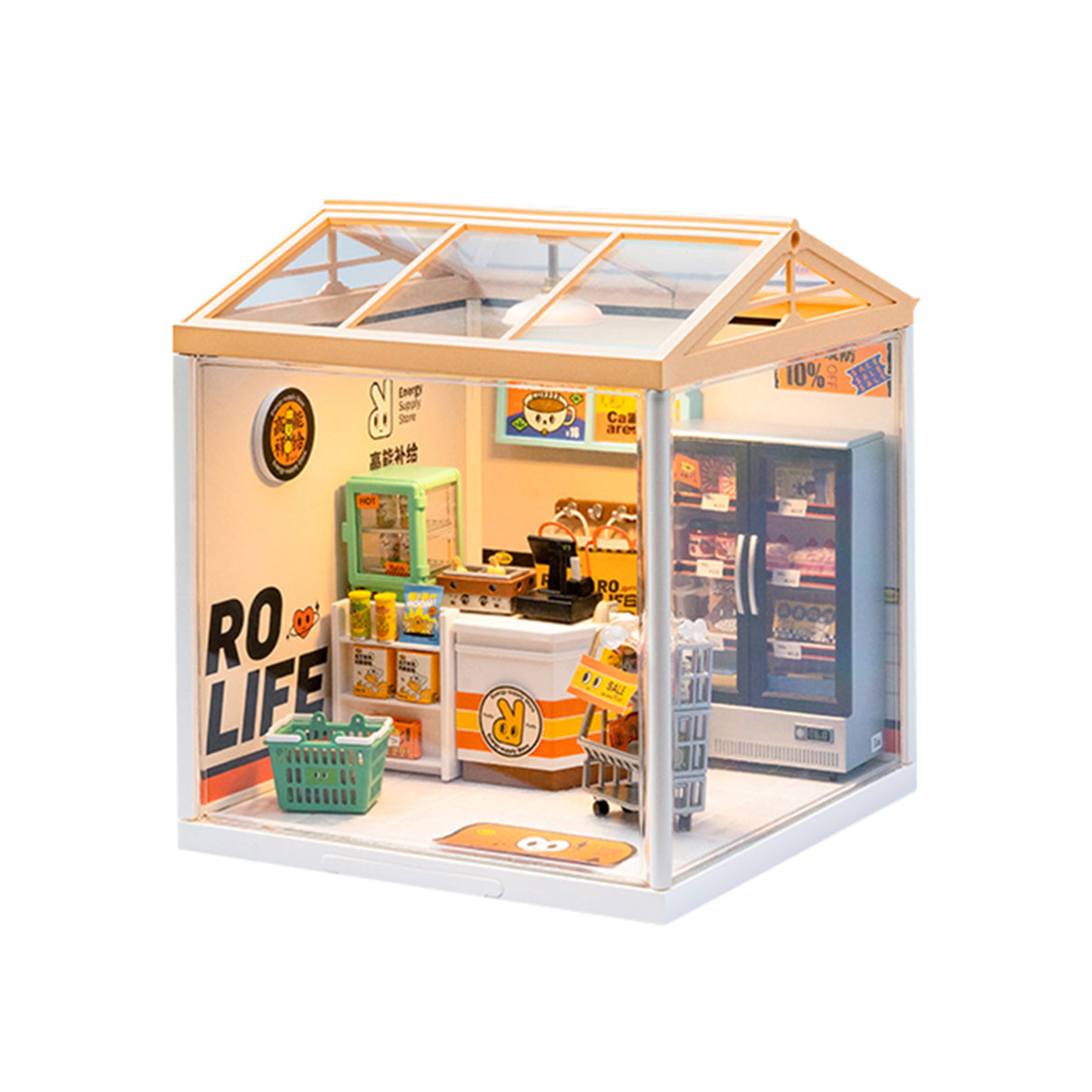 ROBOTIME Super Creator Energy Supply Store DIY Miniature House Kit - Super Creator