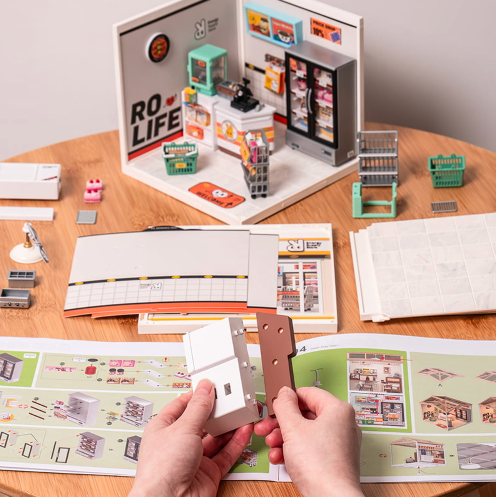 ROBOTIME Super Creator Energy Supply Store DIY Miniature House Kit - Super Creator