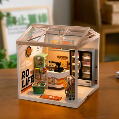 ROBOTIME Super Creator Energy Supply Store DIY Miniature House Kit - Super Creator