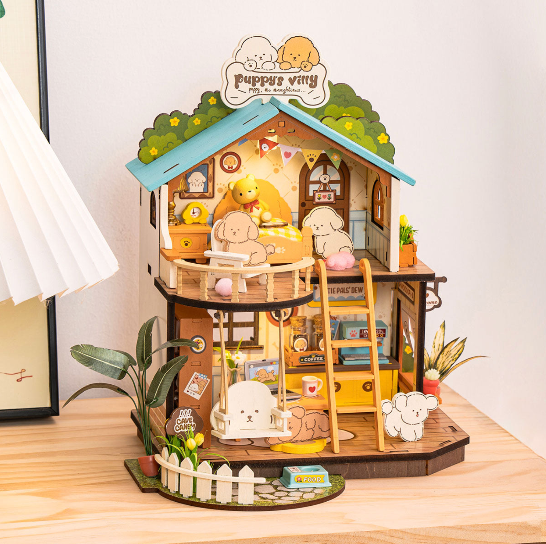 ROBOTIME Puppy's Cozy Villa DIY Miniature House