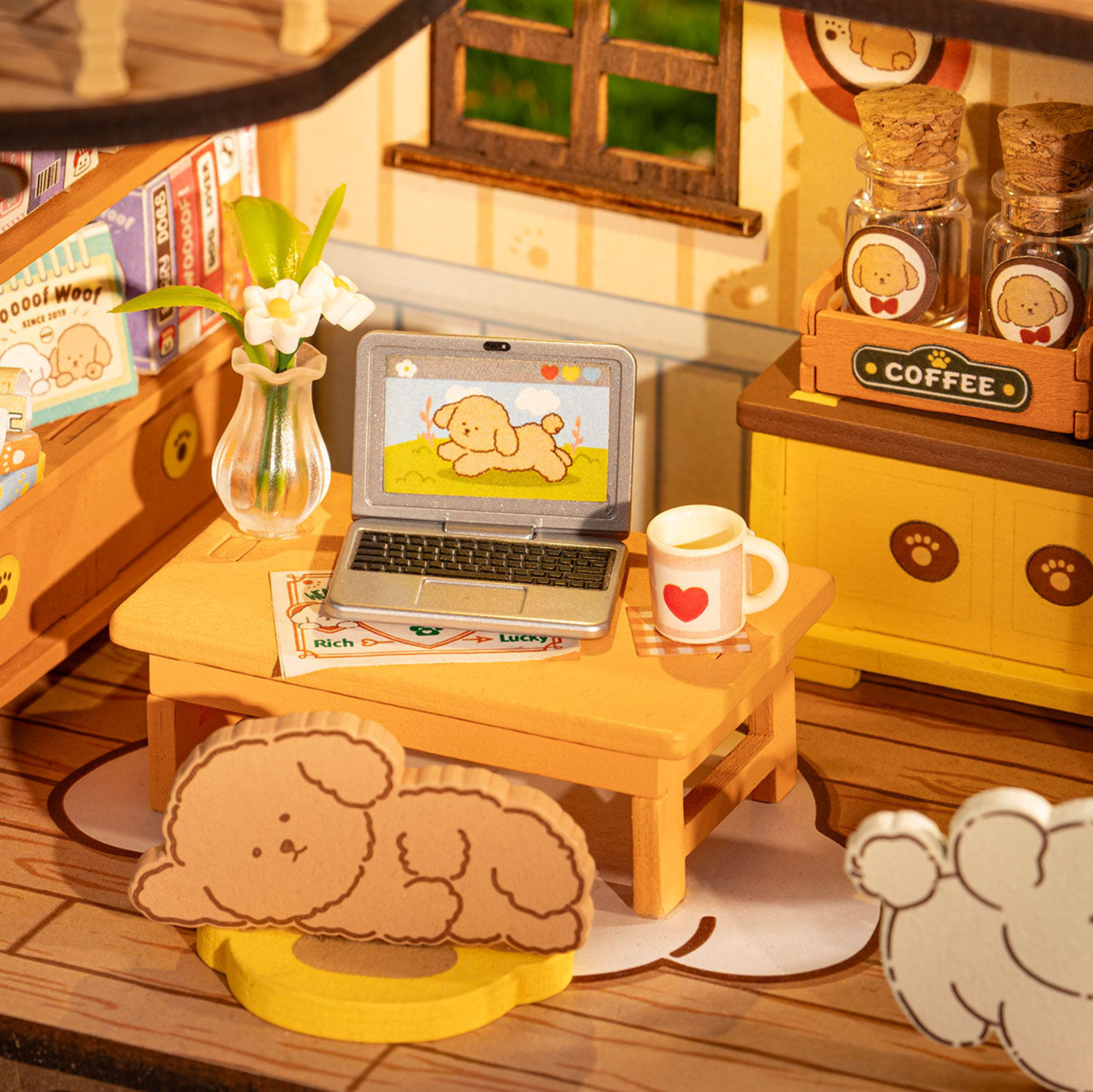 ROBOTIME Puppy's Cozy Villa DIY Miniature House