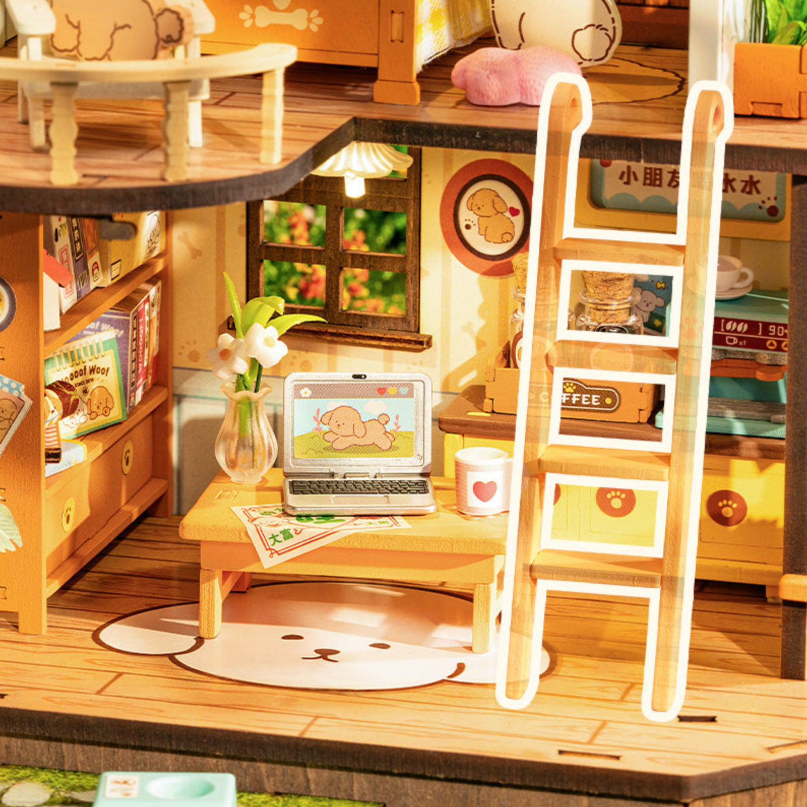 ROBOTIME Puppy's Cozy Villa DIY Miniature House