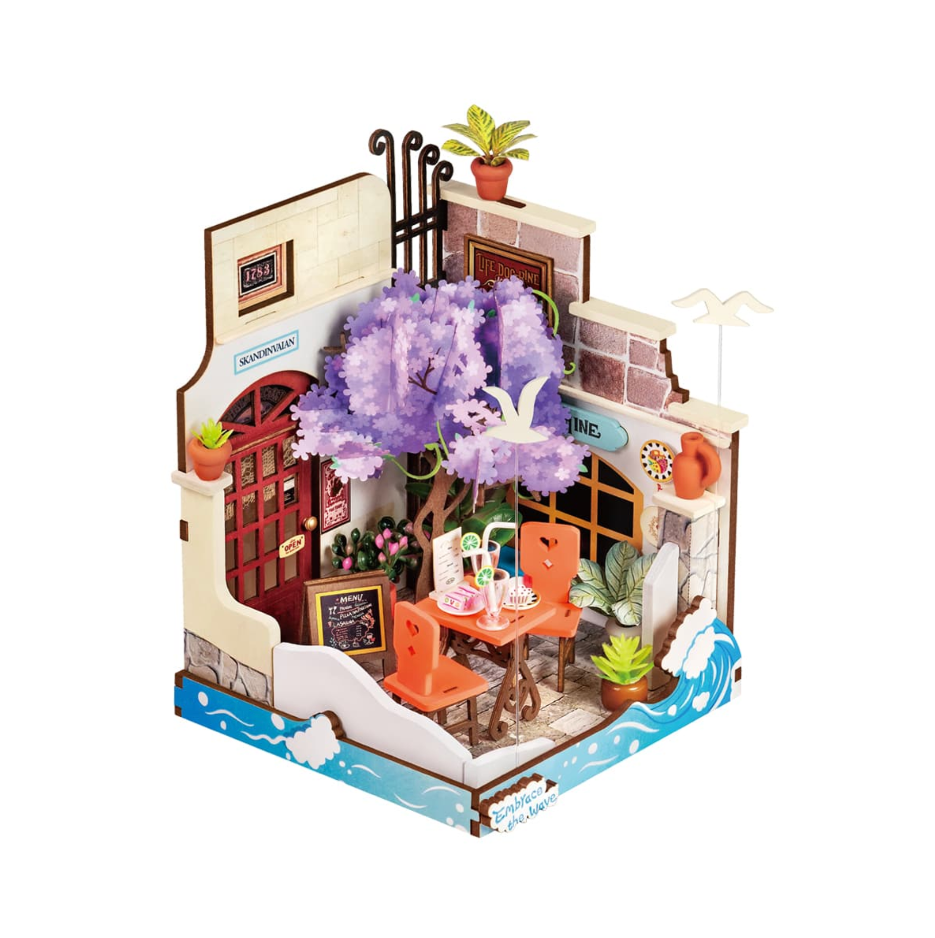 ROBOTIME Sea Holiday Restaurant DIY Miniature House