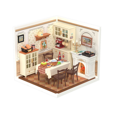 ROBOTIME Warm Dining Room DIY Miniature House - Super Creator