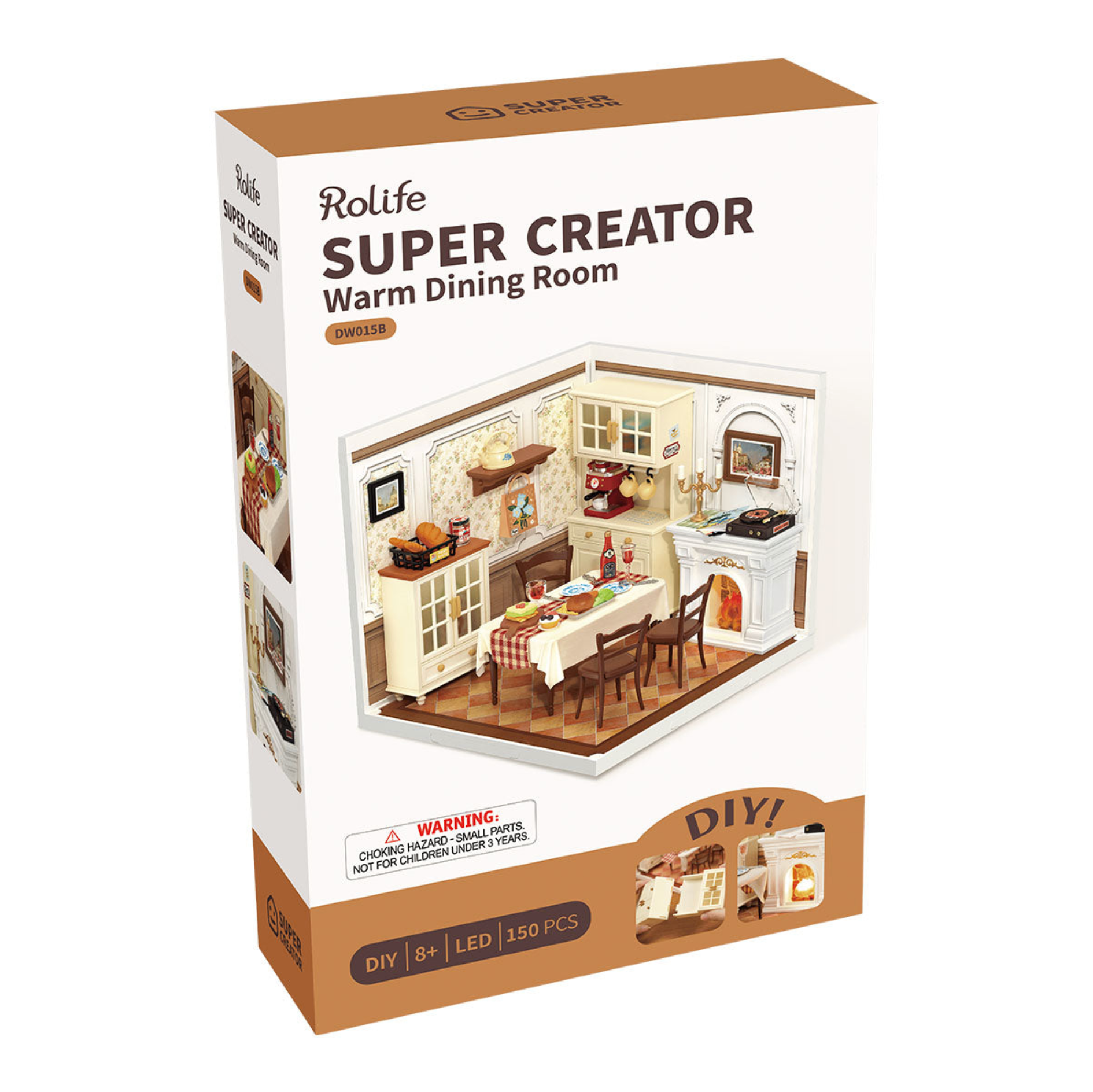 ROBOTIME Warm Dining Room DIY Miniature House - Super Creator