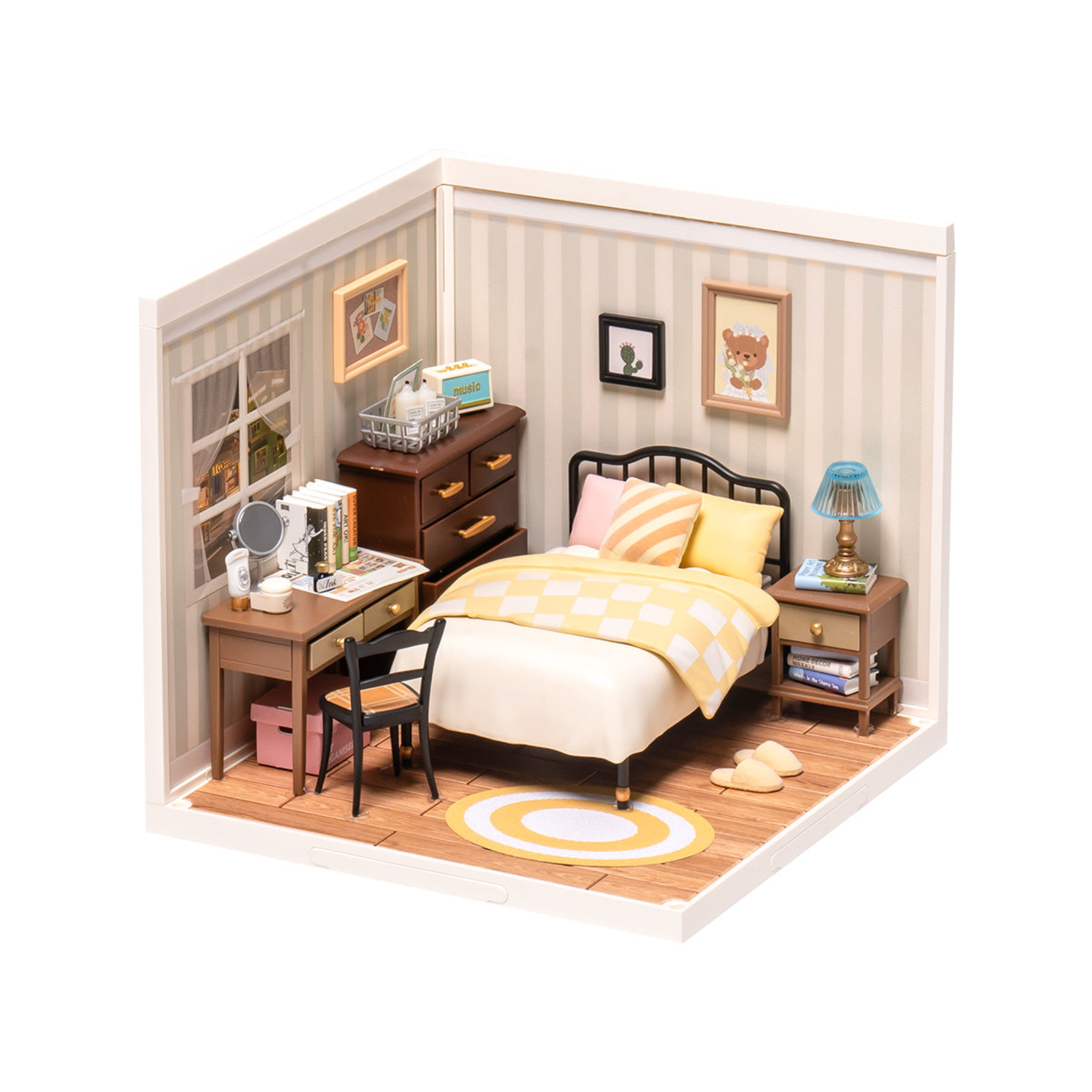 ROBOTIME Sweet Dream Bedroom DIY Miniature House - Super Creator