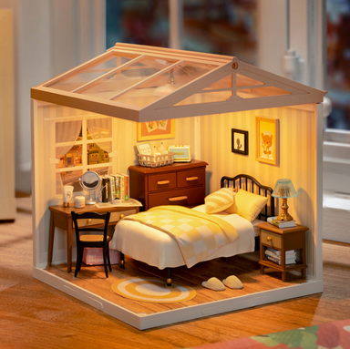 ROBOTIME Sweet Dream Bedroom DIY Miniature House - Super Creator