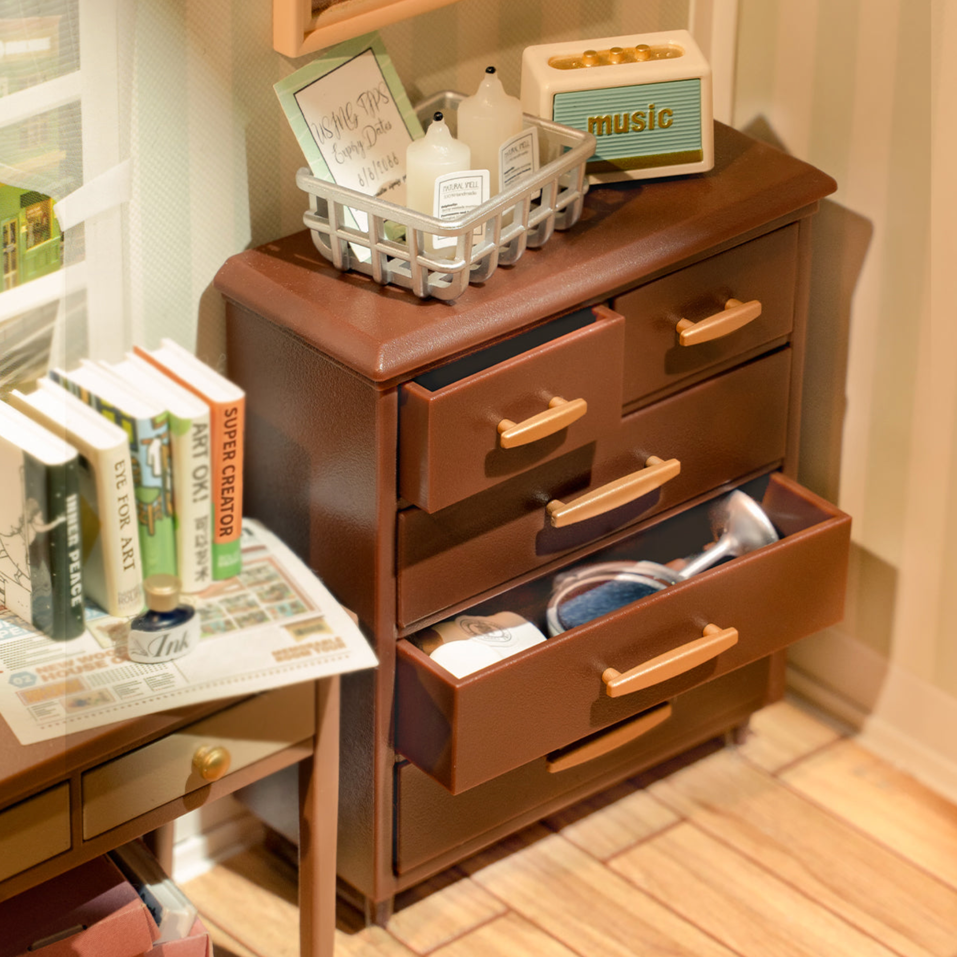 ROBOTIME Sweet Dream Bedroom DIY Miniature House - Super Creator