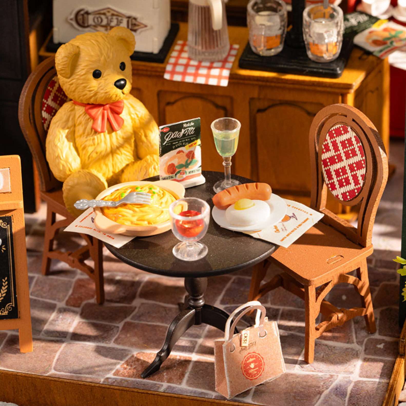 ROBOTIME Tipsy Restaurant DIY Miniature House