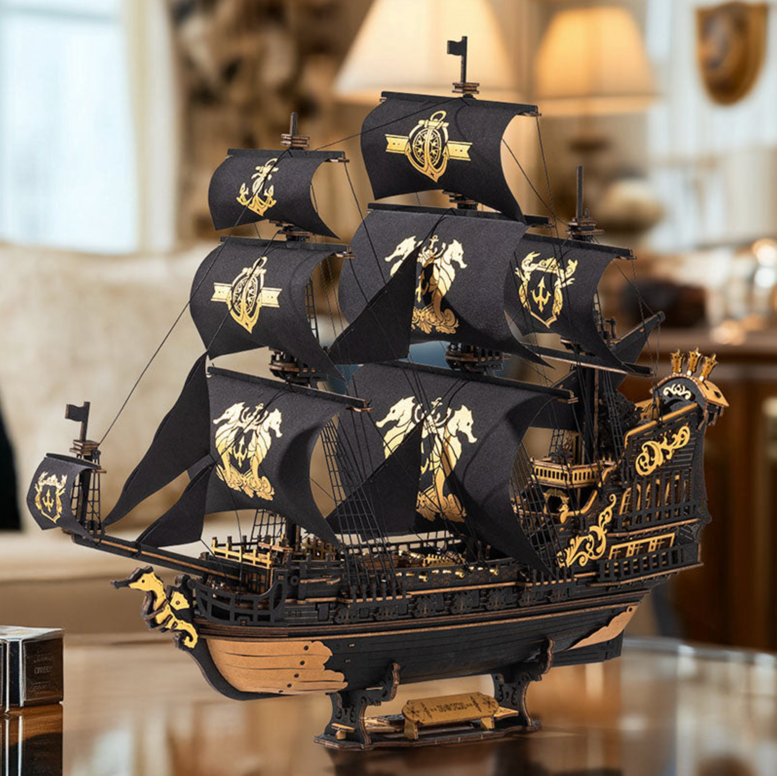 ROBOTIME The Seahorse Barque 3D Wooden Puzzle