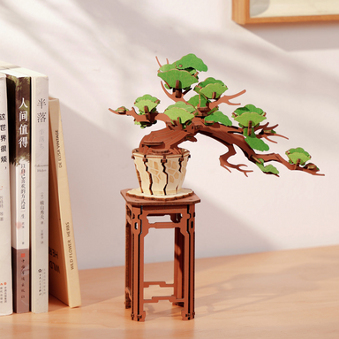 ROBOTIME Evergreen Pine Bonsai DIY Wooden 3D Puzzle