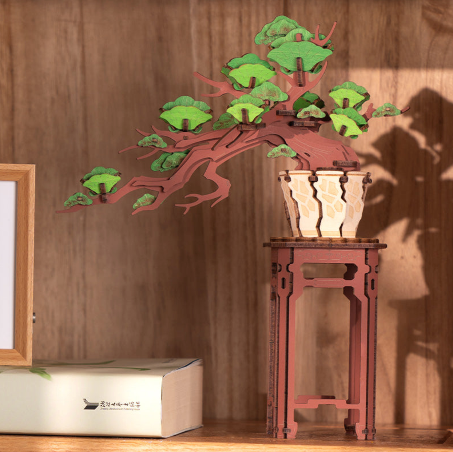 ROBOTIME Evergreen Pine Bonsai DIY Wooden 3D Puzzle