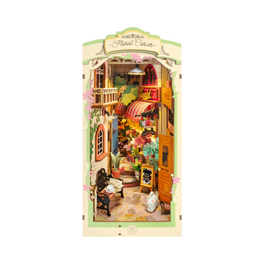 ROBOTIME Floral Corner DIY Book Nook Shelf Insert Kit