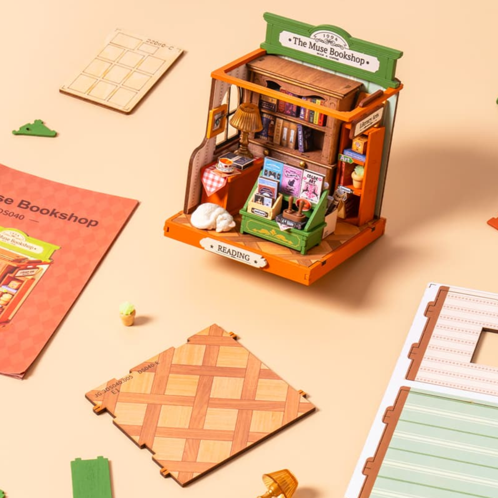 ROBOTIME The Muse Bookshop DIY Miniature House