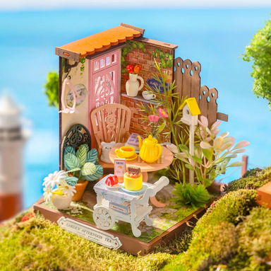 ROBOTIME Fancy Tea Yard DIY Miniature House