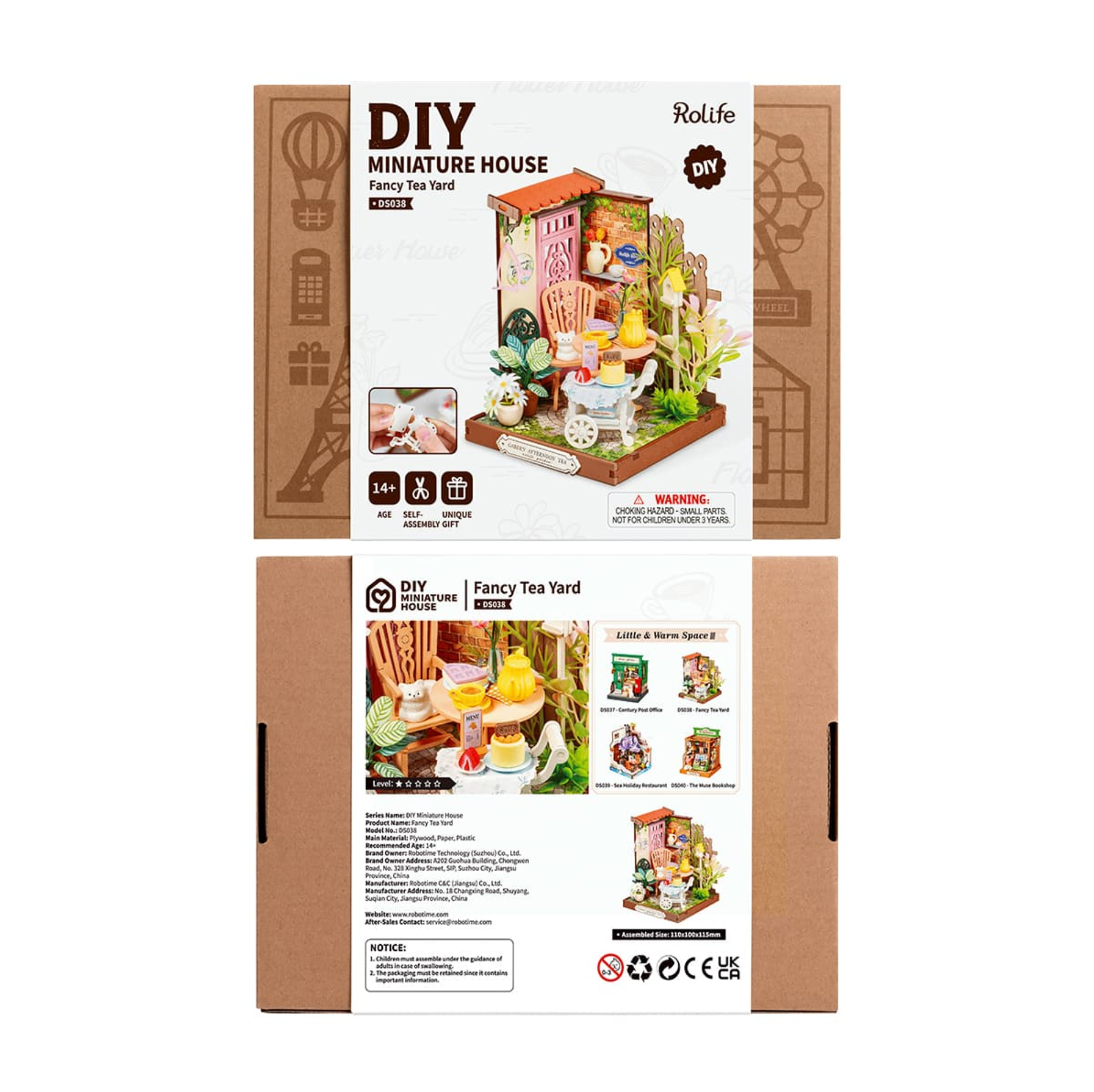 ROBOTIME Fancy Tea Yard DIY Miniature House