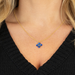 Holly Yashi Petite Fleur Pendant Necklace - Sapphire Blue