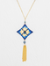 Holly Yashi Elizabeth Medallion Necklace - Dark Indigo