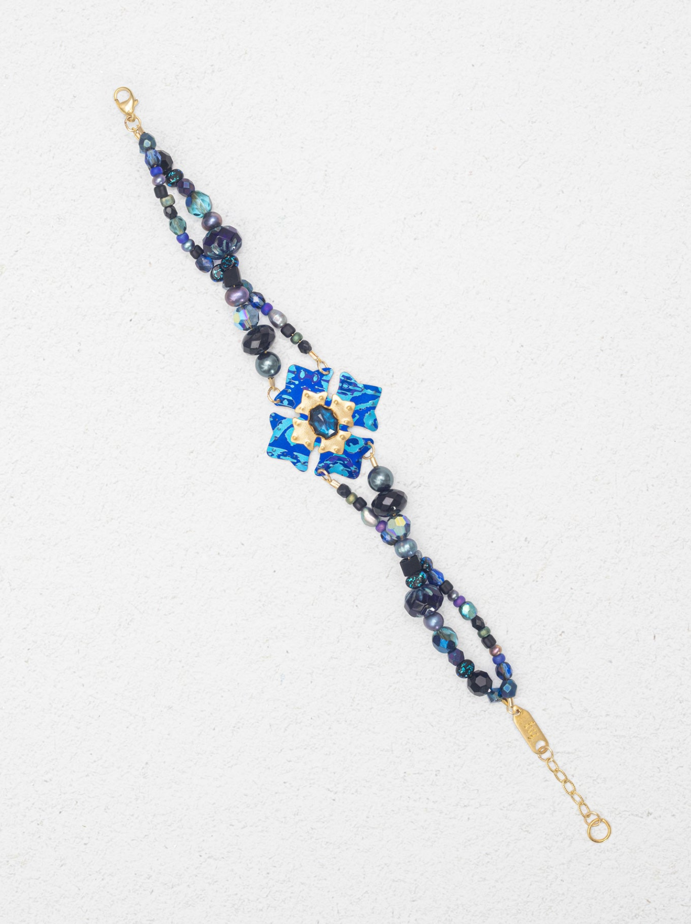 Holly Yashi Elizabeth Beaded Bracelet - Dark Indigo