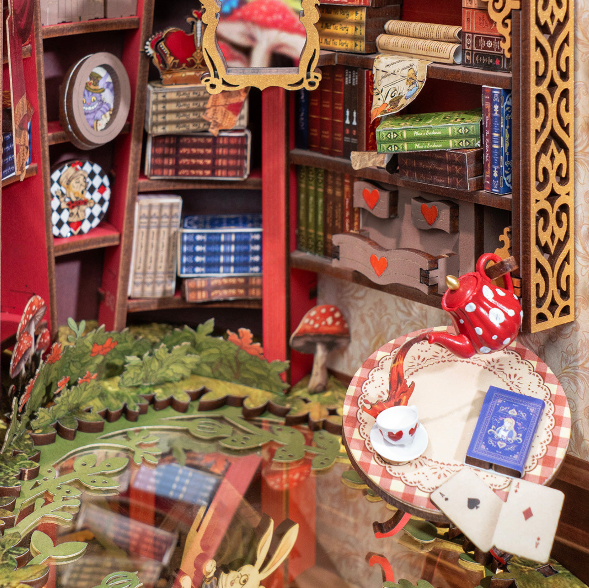 ROBOTIME Fall into Wonder DIY Book Nook Shelf Insert