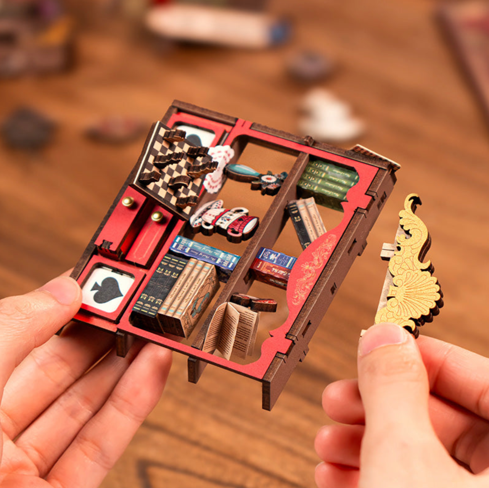 ROBOTIME Fall into Wonder DIY Book Nook Shelf Insert