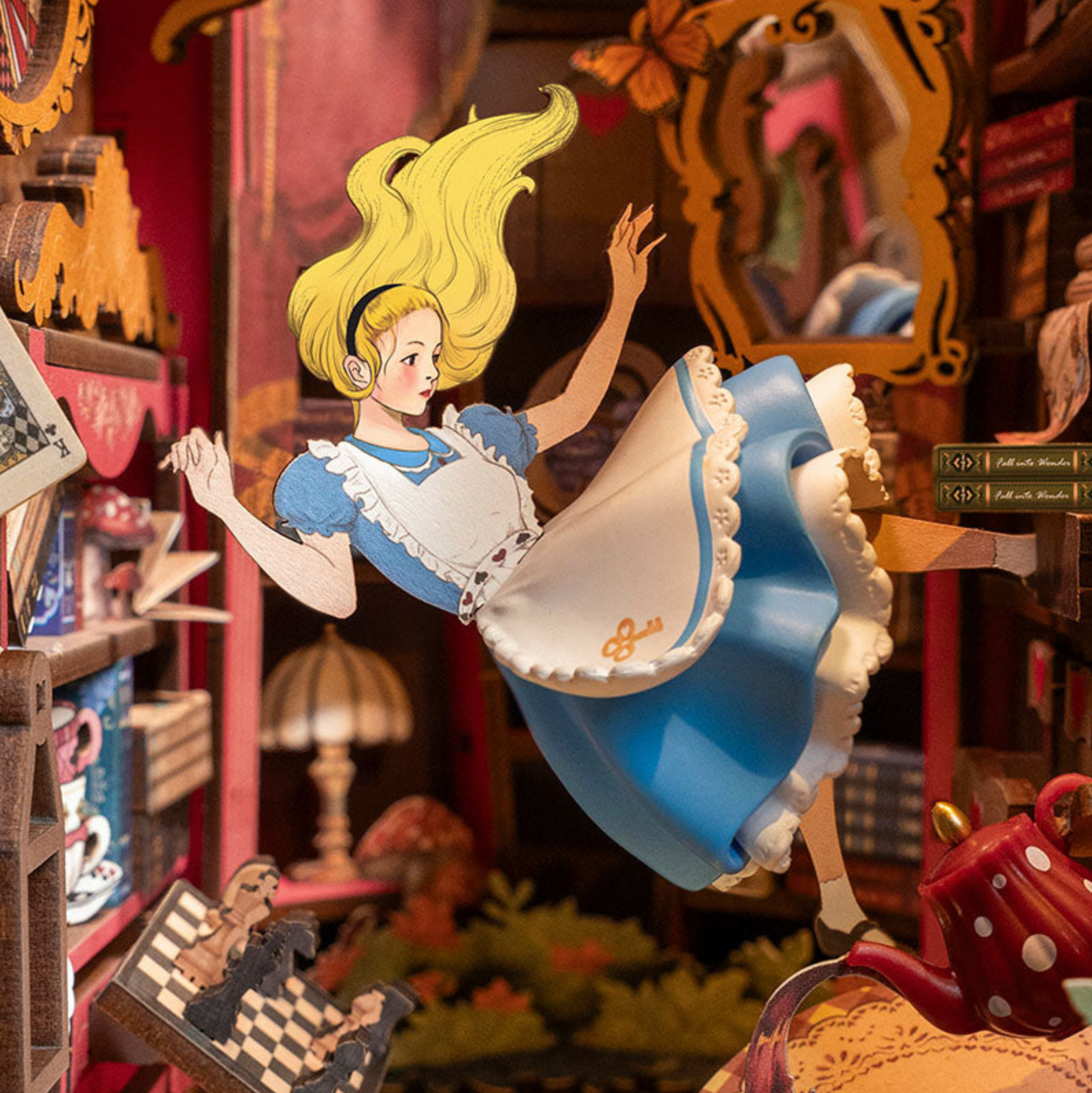 ROBOTIME Fall into Wonder DIY Book Nook Shelf Insert