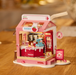 ROBOTIME Strawberry Milk Box DIY Miniature House Kit