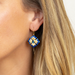 Holly Yashi Elizabeth Medallion Earrings - Sapphire Blue