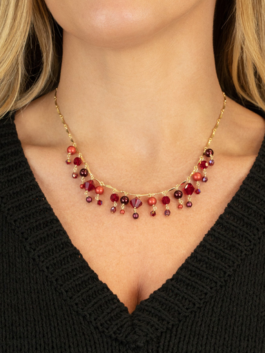 Holly Yashi Soiree Elegance Necklace - Scarlet
