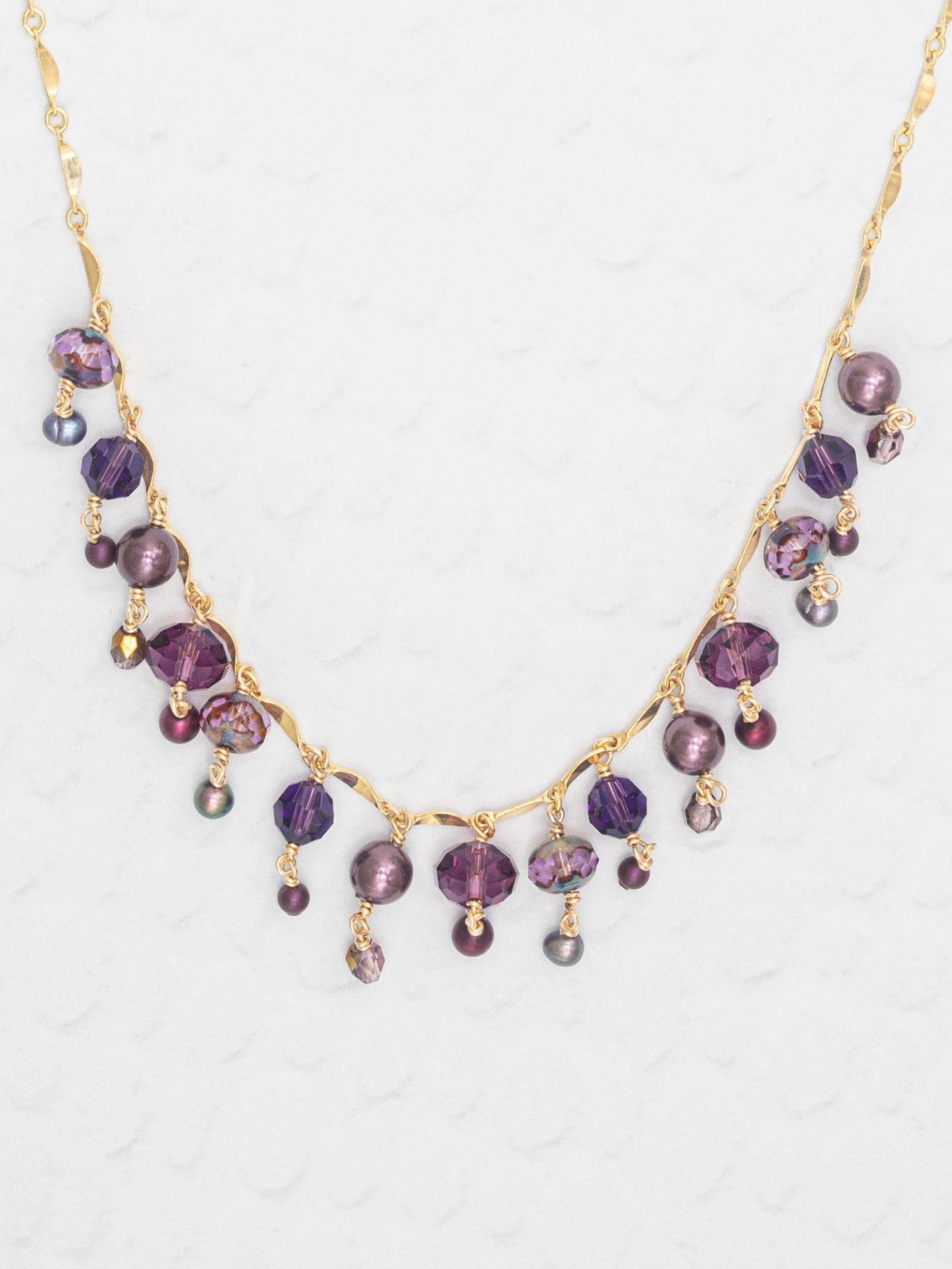 Holly Yashi Soiree Elegance Necklace - Royal Purple