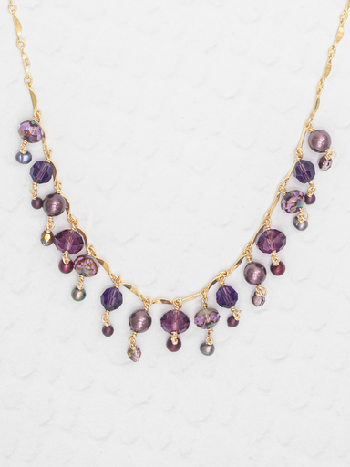 Holly Yashi Soiree Elegance Necklace - Royal Purple