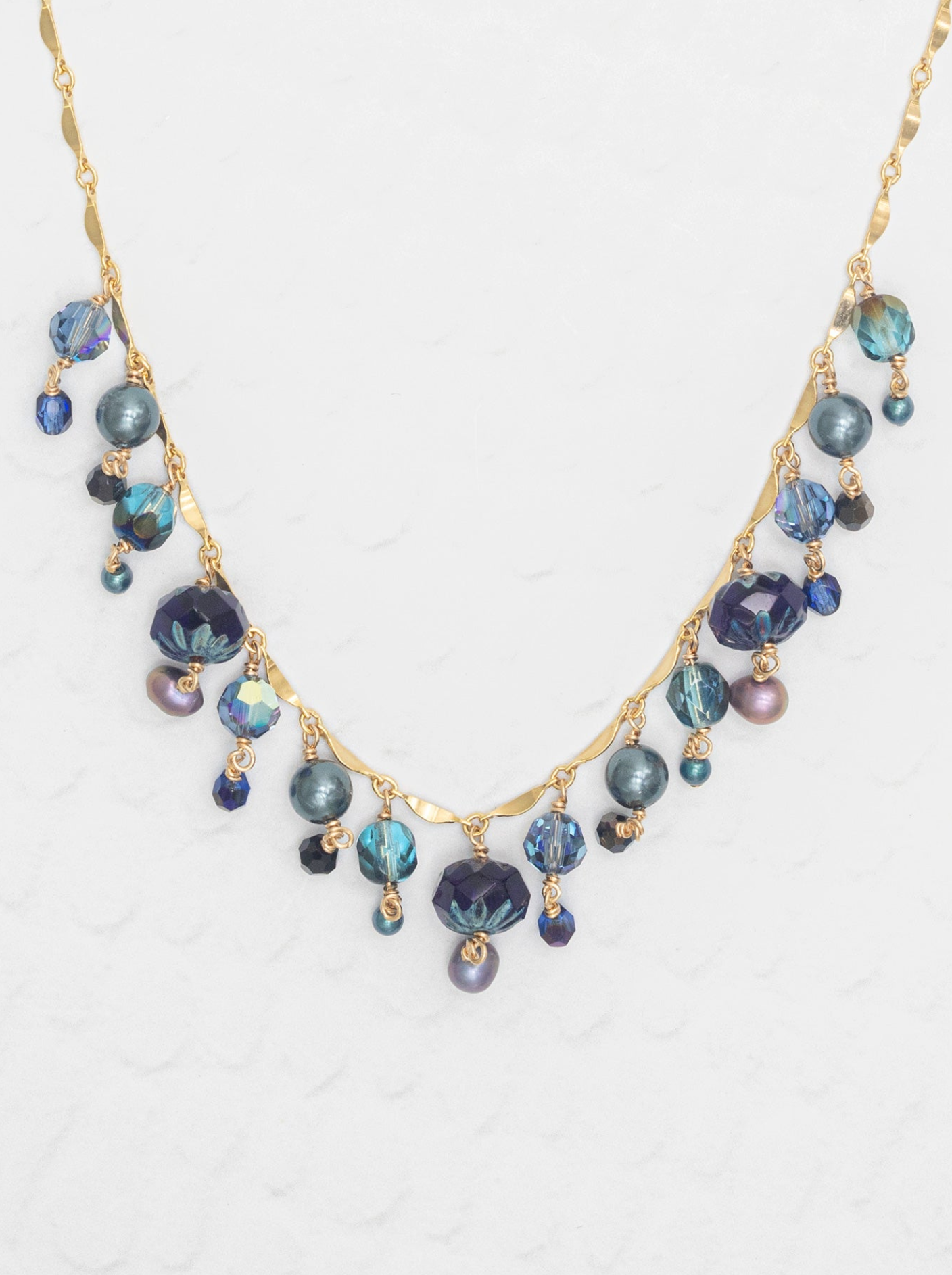 Holly Yashi Soiree Elegance Necklace - Dark Indigo
