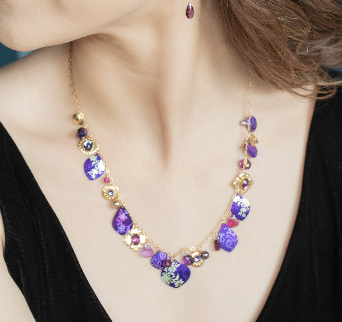 Holly Yashi Alexandria Necklace - Royal Purple