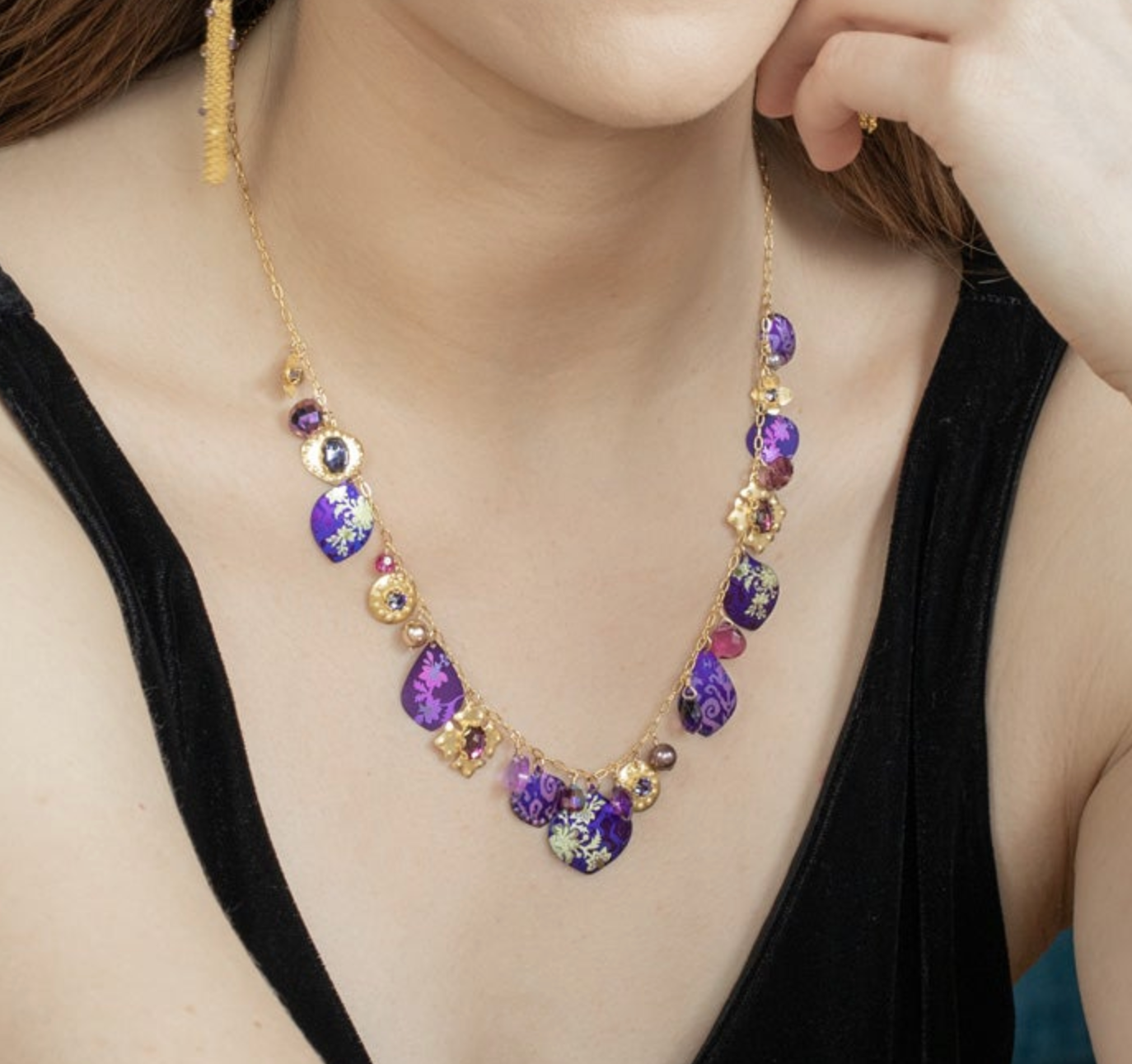 Holly Yashi Alexandria Necklace - Royal Purple