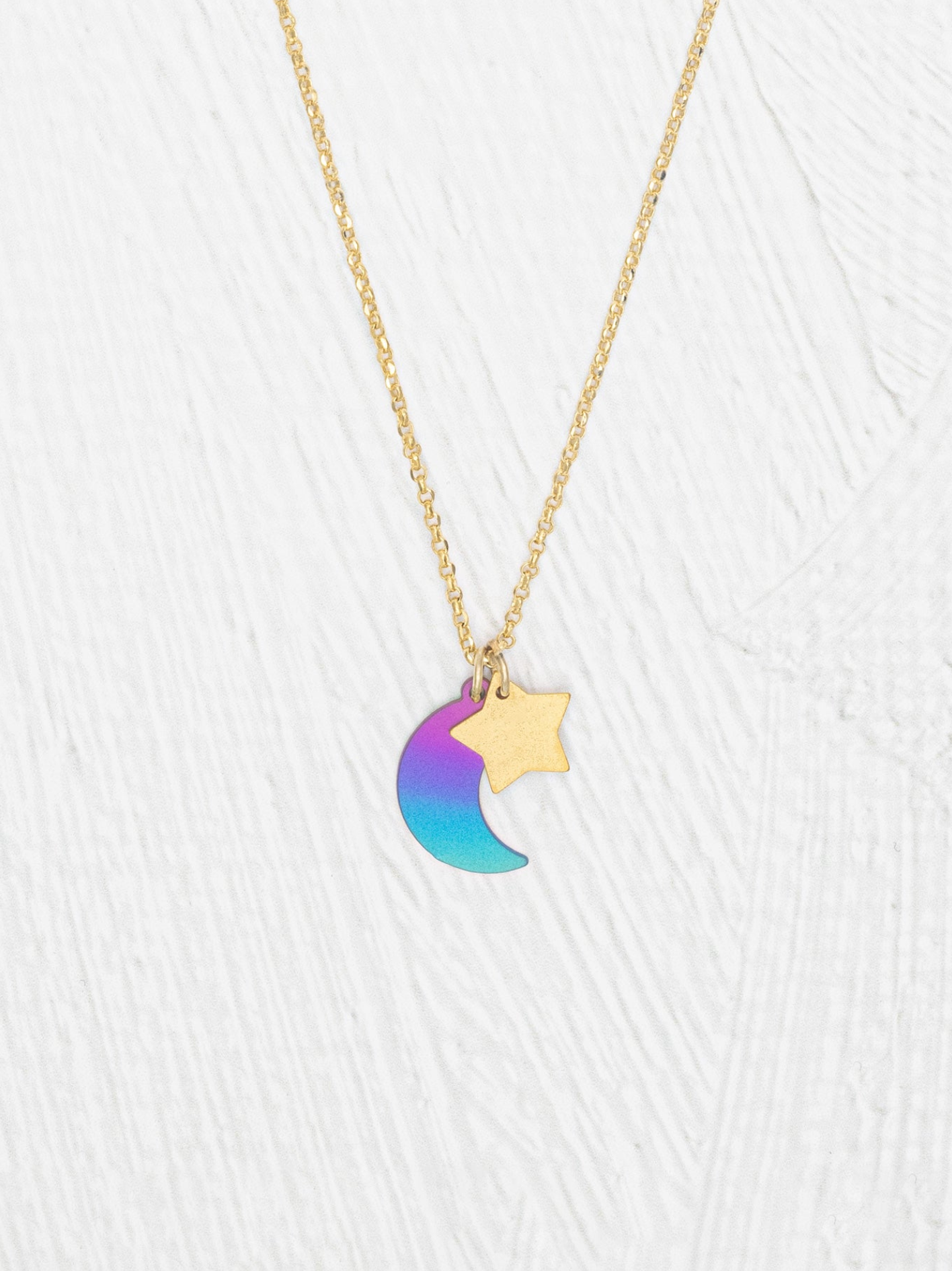 Holly Yashi Star and Moon Necklace for Kids - Calypso