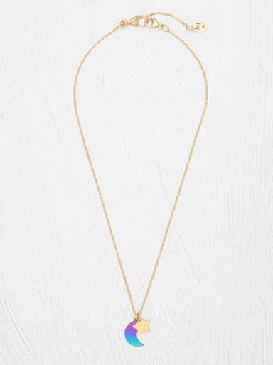 Holly Yashi Star and Moon Necklace for Kids - Calypso