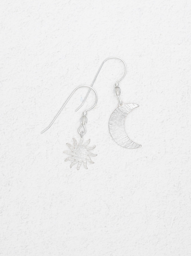 Holly Yashi Sun and Moon Earrings - Silver