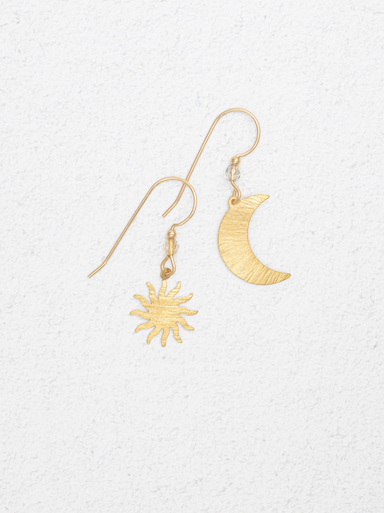 Holly Yashi Sun and Moon Earrings - Gold